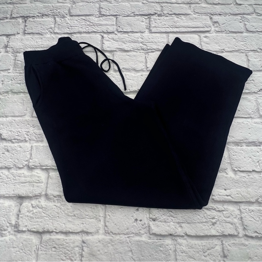 Cyrus Black Wide Leg Pants Small Stretch Casual Comfort Fine Knit Pull On